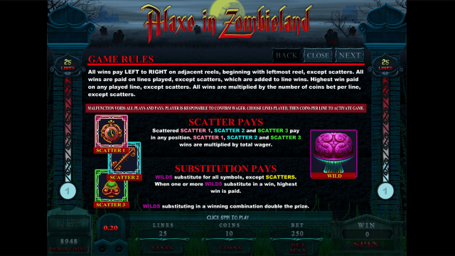 Игровой интерфейс Alaxe In Zombieland 5