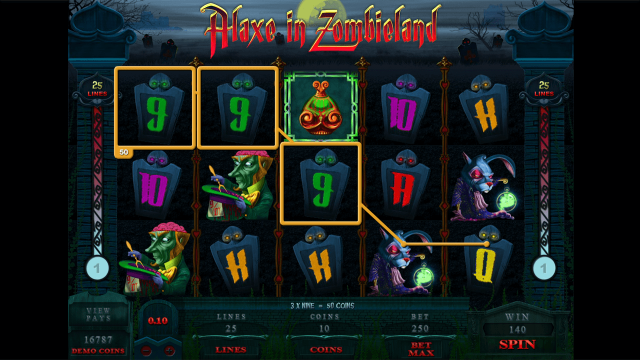 Игровой интерфейс Alaxe In Zombieland 10